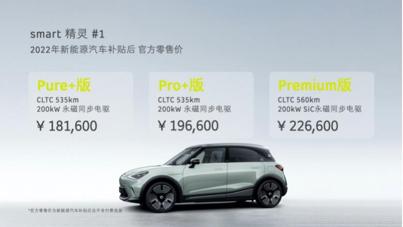 20万适合女生的纯电SUV 全新smart精灵#1选哪款？  -图2