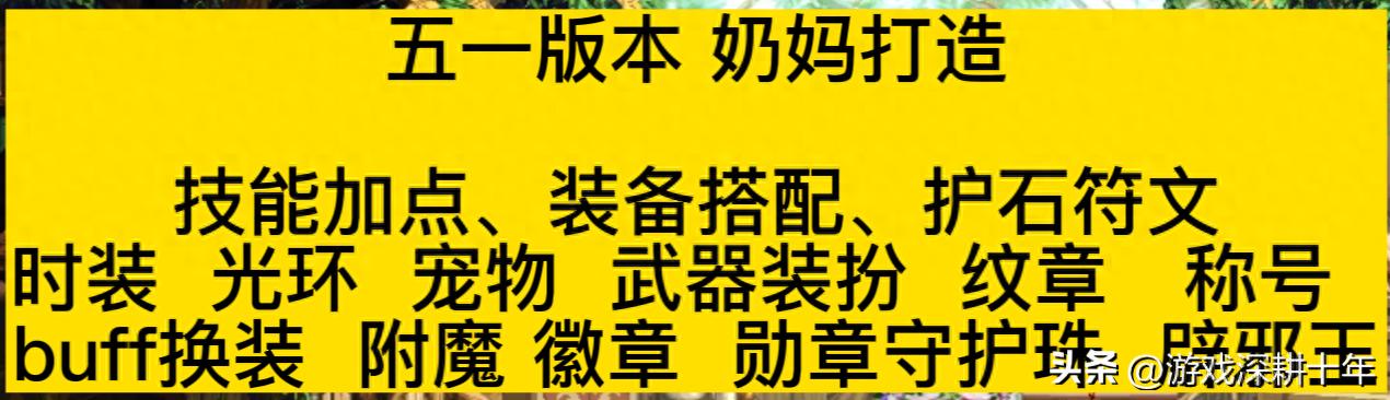 2024五一版本，奶妈全方位打造，技能加点buff换装，光环宠物称号  -图1